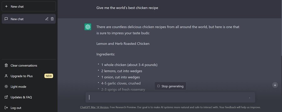 chatgpt chicken recipe