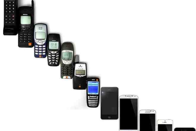 image of evolution of when did cell phones come out and how have they changed
