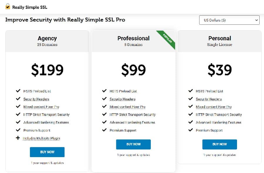 really simple ssl pricing
